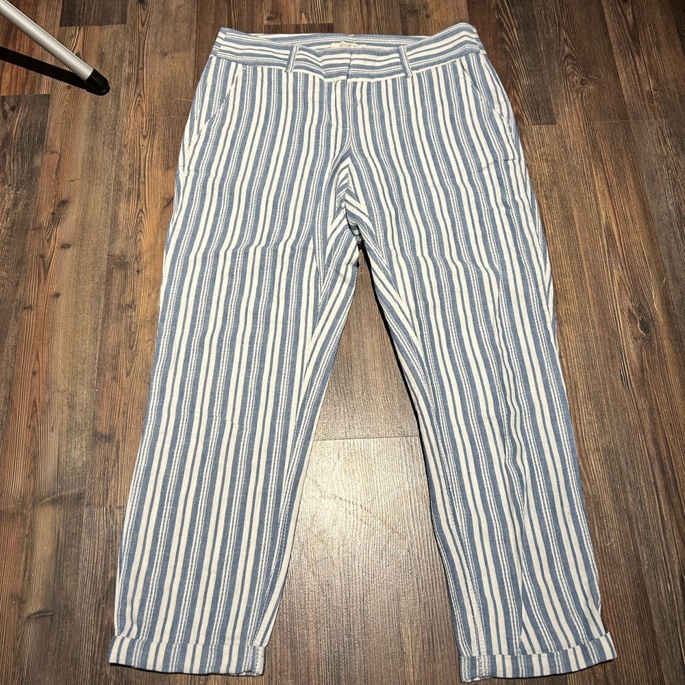 LOFT Blue and White Striped Apparel
